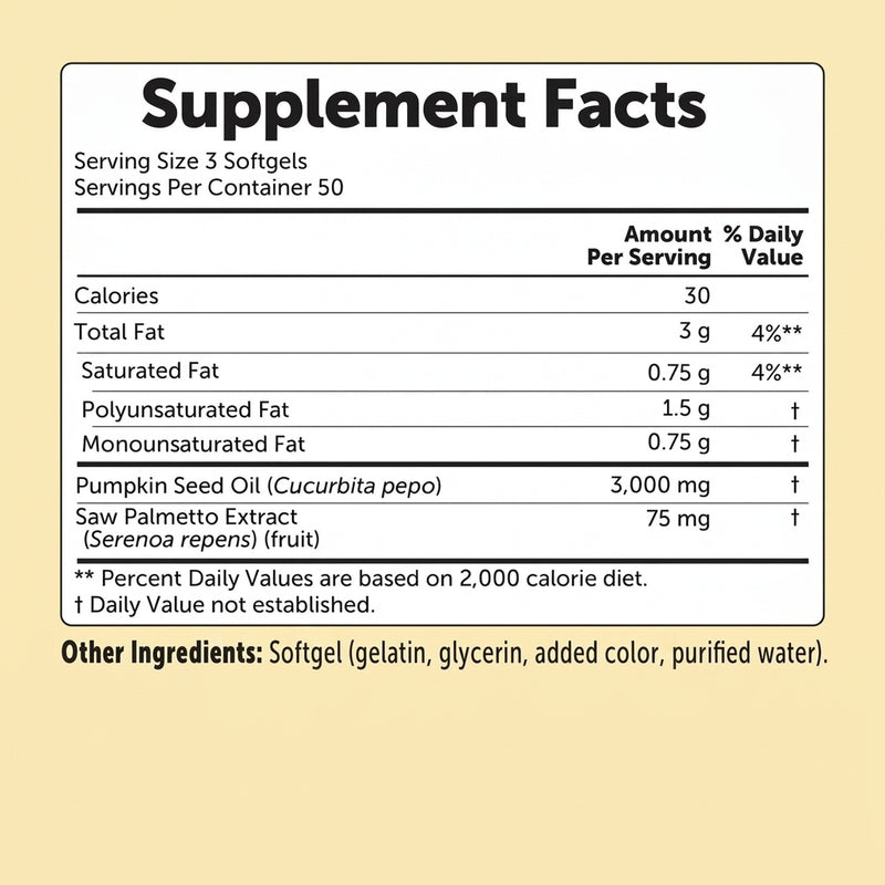 Pumpkin Seed Oil Soft Gels