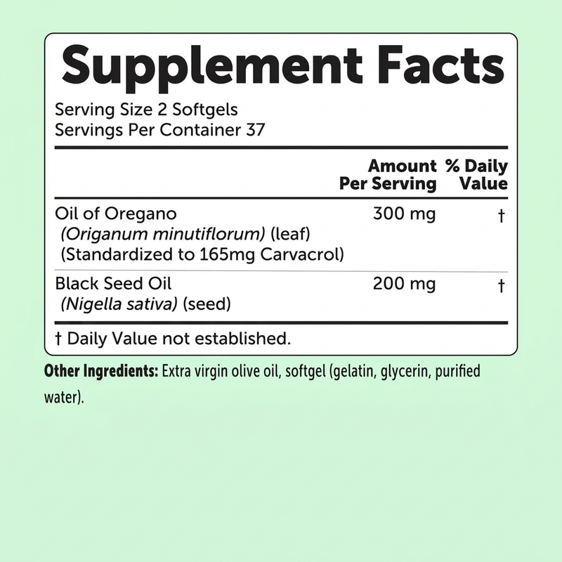 Oil of Oregano Soft Gels